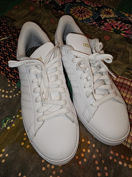 adidas Shoes - Adidas White Classic Lace-Up Sneakers